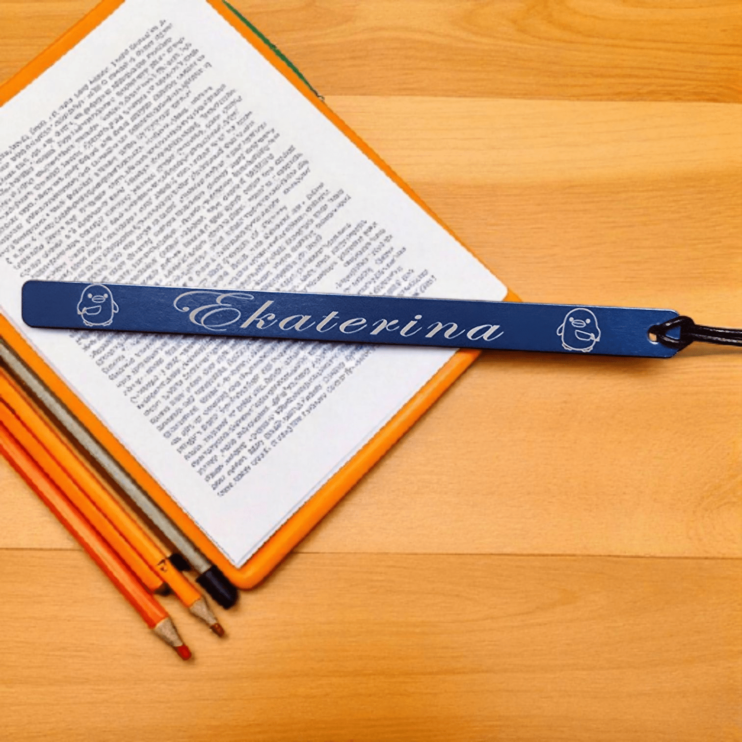 Lavish Lizzy Custom Bookmark Blue Custom Metal Bookmarks