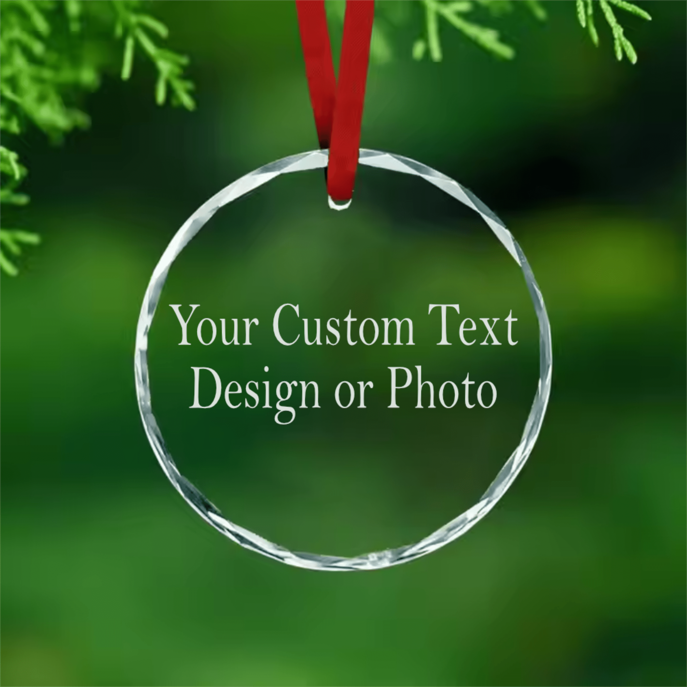 Lavish Lizzy Custom Crystal Ornament 100% Customized for You Personalized Crystal Ornament with gift box