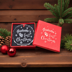 Lavish Lizzy Custom Crystal Ornament Baby's First-Name & Date Personalized Crystal Ornament with gift box