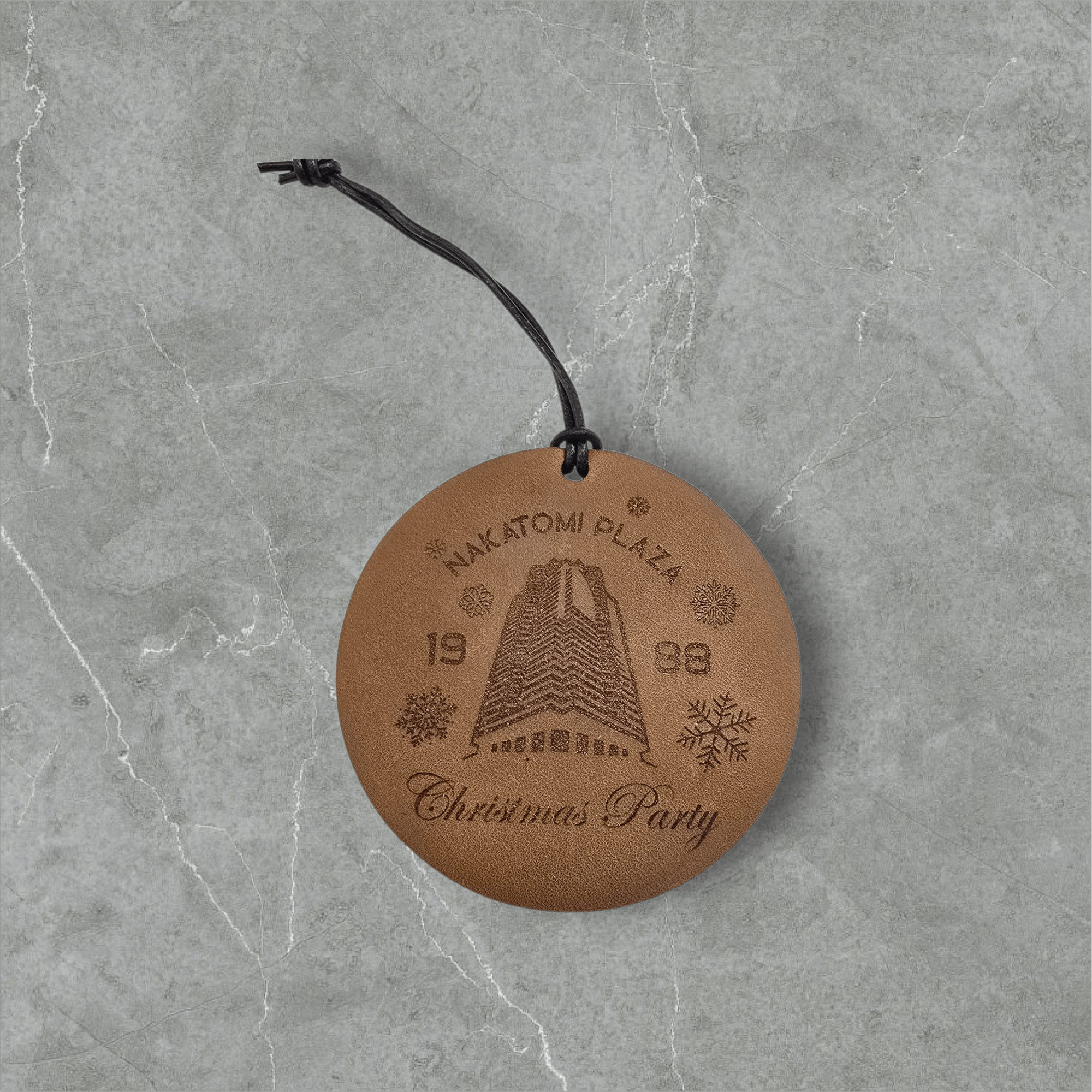Lavish Lizzy Custom Leather Christmas Ornament Personalized Leather Christmas Ornaments