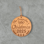 Lavish Lizzy Custom Leather Christmas Ornament Personalized Leather Christmas Ornaments