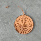 Lavish Lizzy Custom Leather Christmas Ornament Personalized Leather Christmas Ornaments