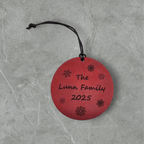 Lavish Lizzy Custom Leather Christmas Ornament Personalized Leather Christmas Ornaments