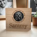 Lavish Lizzy Memorial Pet Memorial - Laser Engraved Red Oak