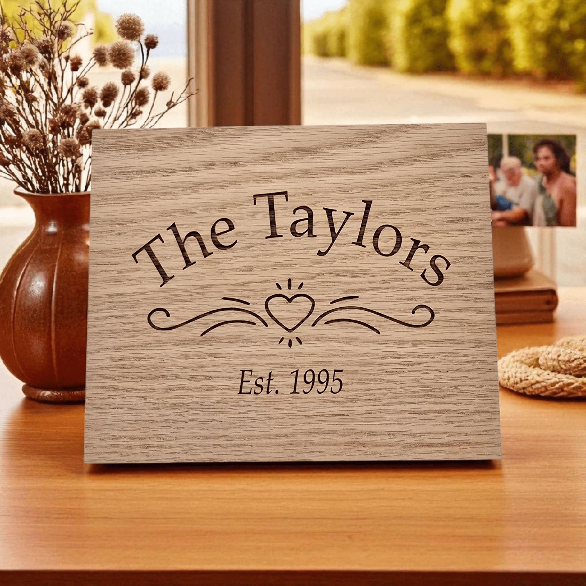 Lavish Lizzy Wood Home Decor Natural Personalized Engraved Wood Plaque