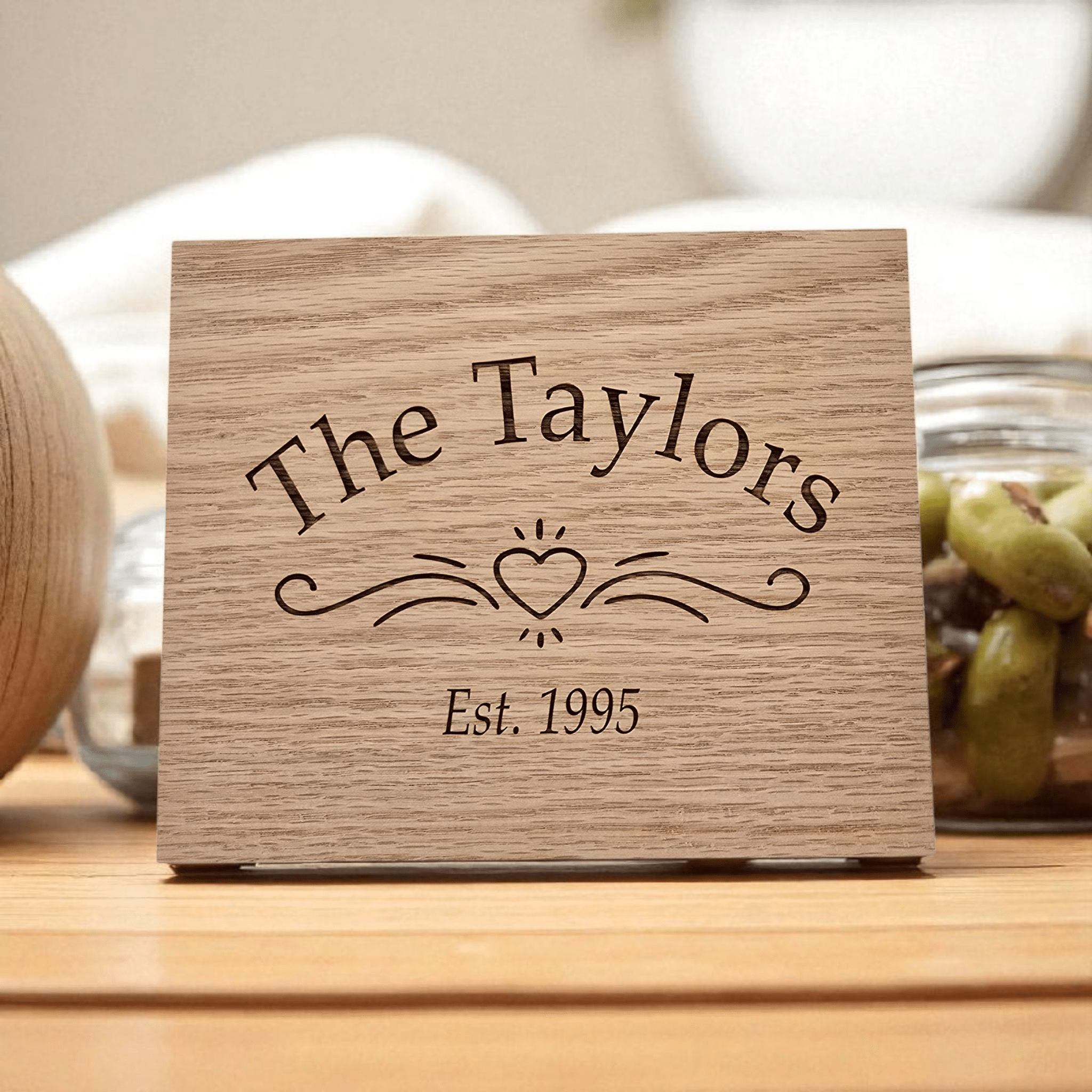 Lavish Lizzy Wood Home Decor Natural Personalized Engraved Wood Plaque